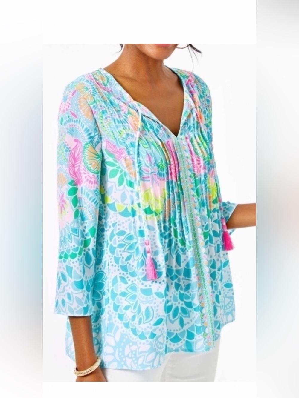 Lilly Pulitzer Marlins TunicCaribbean Citrus Engineered Tunic